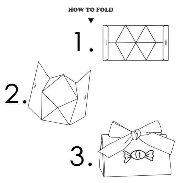 Recycled Materials Custom Triangle Wedding Candy Box Creative Chocolate Candy Paper Box