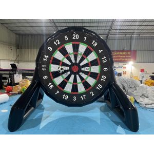 6ft PVC Inflatable Football Dart Board Blue Soccer Dart For Giant Yard Games