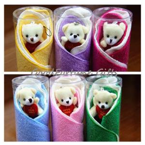 China creative cotton animal shape dog bear towel wedding gift souvenir on sale