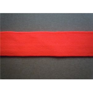 Red Polyester Custom Jacquard Ribbon Fabric Trim 2Cm Width Printed
