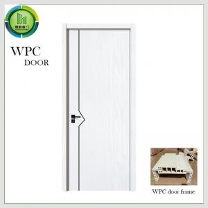 Cheap Upvc Fire Rated Solid Core Door ,  WPC Plain Wood Door Hotel Use for sale