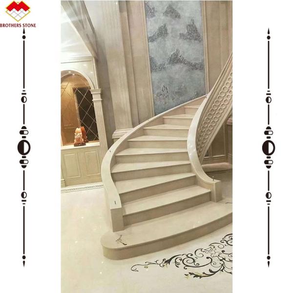 Good Marble Ceramic Stairs Nosing Step Tile in White with Customized Glazed Finish