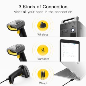 Cradle 1D 2D Bluetooth Wireless Barcode Scanner With Stand For Android POS