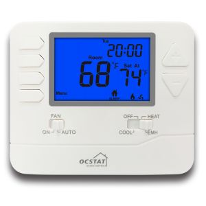 Blue Backlight Digital Thermometer Controller Wall Mount Installation User