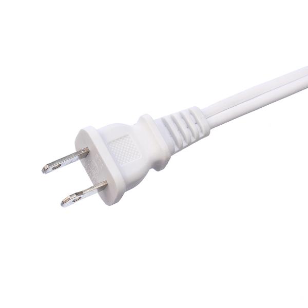 2X16AWG White 2 Pin Home Microwave Oven Plug Electrical Cord Extension Cords for 125V Rated Voltage and PVC Jacket Material