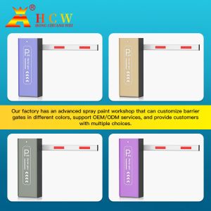 HCW UHF Reader Parking Boom Barrier Automatic Rising Arm Barrier Gate Multi
