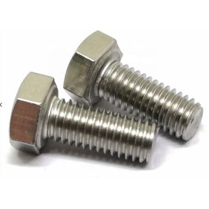 SS304 M6 Plain Finish Flanged Hexagonal Head Bolt 1.0X16mm