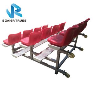 Strong Convenient Aluminum Stadium Bleachers With Wheels Easy To Assemble