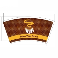 New Designed Custom Die-cutting Paper Cup Raw Material Fans For Coffee Tea Cups