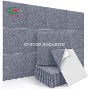 China CYATCO 12X 12 Square Fiber Wall Panel Sound Proof Foam Panels Easy To Cut Size on sale