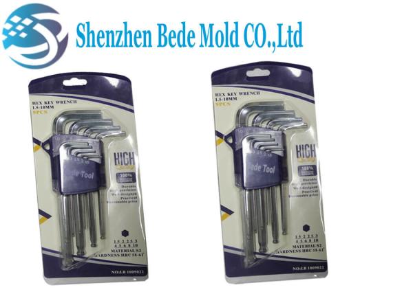 Quality Metric Ball End L Wrench Hexagonal Keys Tools Kit 9pcs Chrome Plated High Hardness wholesale