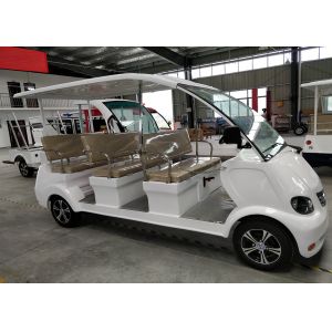 Eco Friendly 8 seats 4kW Electric Sightseeing Car With Foldable Sun Shade For