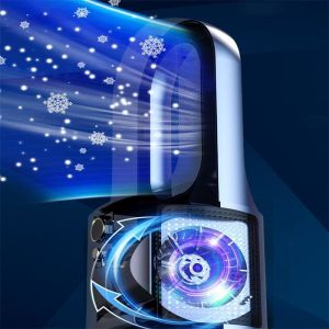 Portable Handheld Mini Bladeless Fan 6 Speed Control Air Circulation