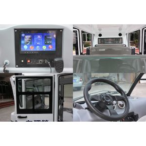 8 Seats Enclosed Passenger Cabin Electric Sightseeing Car With Horn Speaker For