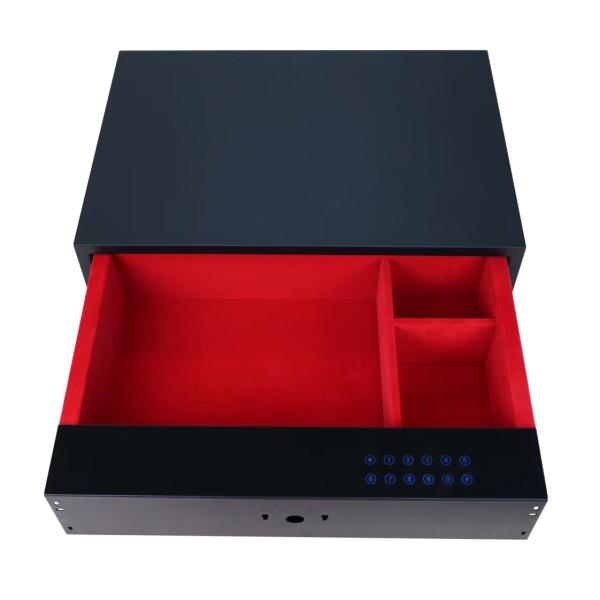 Quality Full Steel Body Drawer Safe Box Home Office Security With Fingerprint Password Lock wholesale