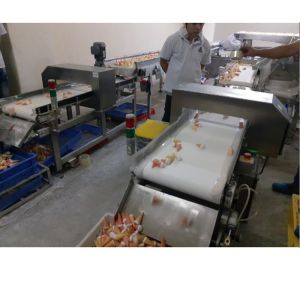 304 SS Food Grade Metal Detectors Small Sachet Air Jet Blast Rejection Waste Box