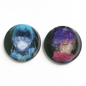 Custom Printed Logo Round 3D PET Badge For Shoes Hats No Toxic