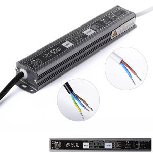 Cheap DC 12V 50W Lighting Transformer Waterproof LED Driver Power Supply IP67 Input AC170-250V Adapter for LED Strip for sale