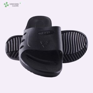 Anti static ESDspu black cleanroom working slippers