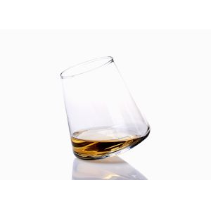 China Unique Crystal 300ml Roly Poly Whisky Glasses With Smooth Rim on sale