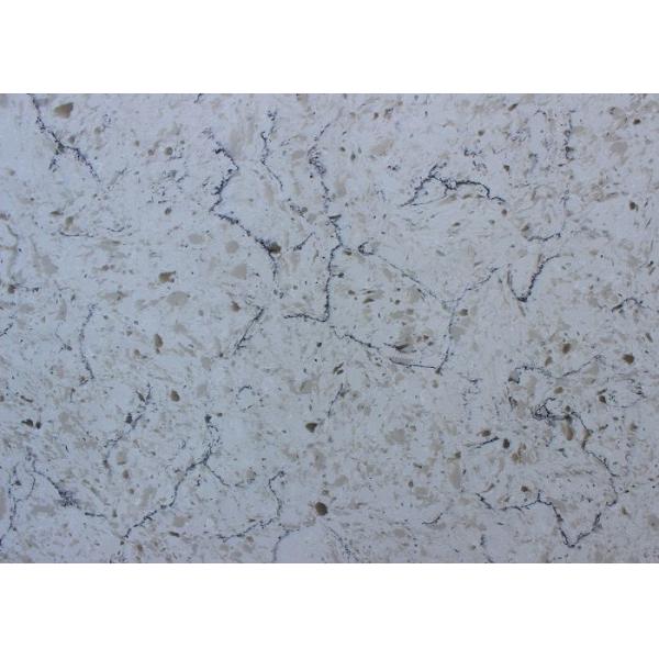 Quality Beautiful Vein White Artificial Quartz Countertop Slab for Hospitality Rennovation wholesale