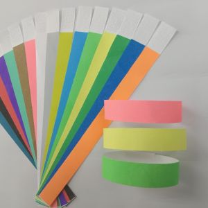 Cheap Custom Festival Event Tyvek Paper Wristbands with Snap Closure for sale