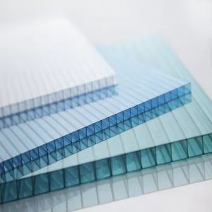 Twinwall Multiwall Transparent PC Sheet , Roofing Material Policarbonato Sheet