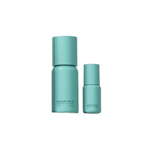 Refillable skincare bottle‌ opaque green skincare containers round shoulder PETG