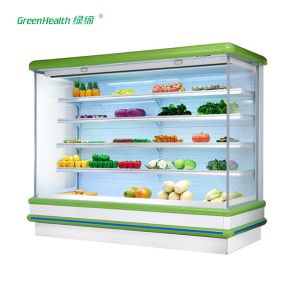 Cheap Drinks / Vegetable Multideck Open Chiller With 4 Layers Shelf European Design for sale
