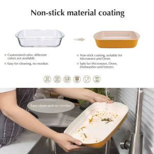High Borosilicate Glass Baking Dish with 700ml to 3800ml Capacity and CA65