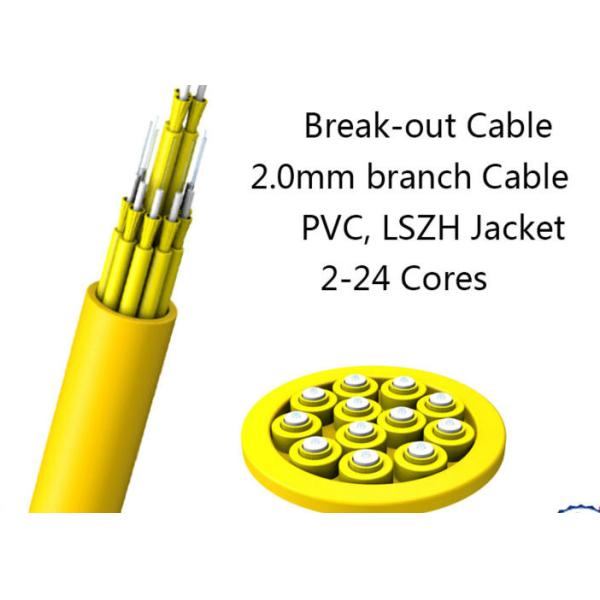 Quality 24 Fiber Multimode Fan-Out Indoor Breakout Fiber Optic Cable With High Strength wholesale