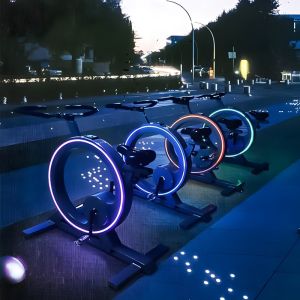 Custom Multi Player Outdoor Exercise Interact Bicycle Interactive Projection
