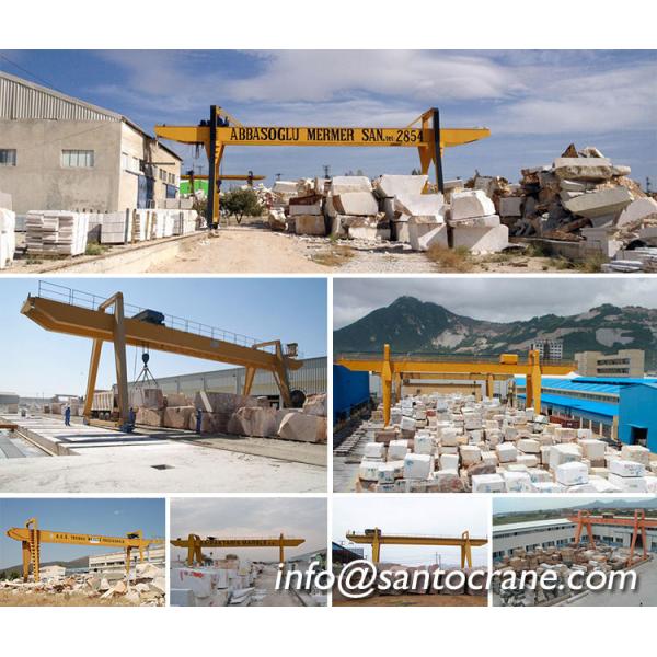 Quality 80ton Heavy Duty Double Girder Gantry Cranes For Granite And Marble Stone Lifting wholesale