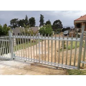 White 2.4m Height Metal Security Side Gates With EN ISO 1461 Standard