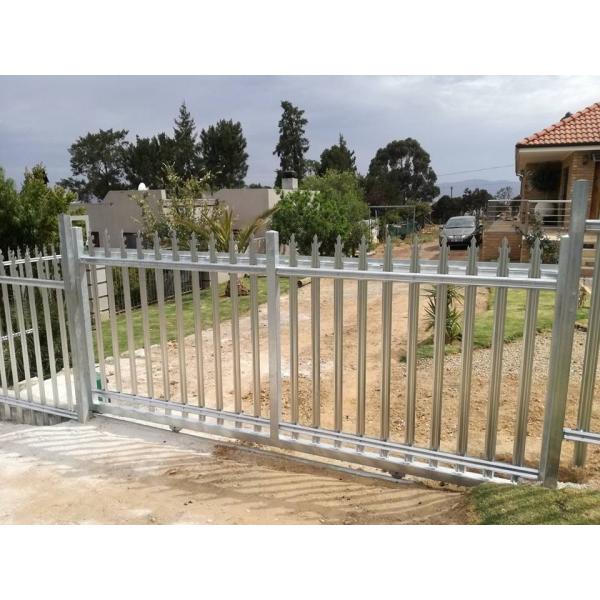 Quality White 2.4m Height Metal Security Side Gates With EN ISO 1461 Standard wholesale
