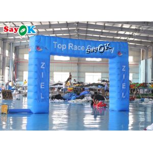 Inflatable Rainbow Arch 4x3m Blue Oxford Cloth Inflatable Race Arch With Air