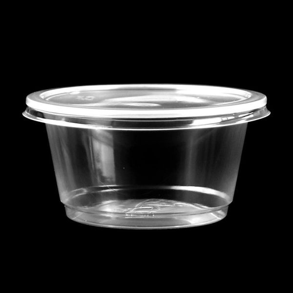 Quality Custom PET Sauce Cup With Lid Disposable Condiment Container wholesale