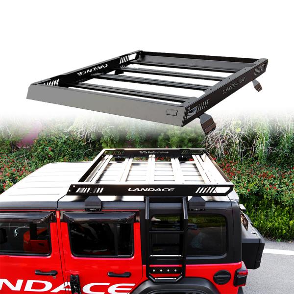 Universal Aluminium Alloy Cargo Carrier Basket Roof Rack for Jeep Wrangler Fj Cruiser