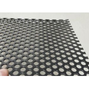 Black Electro Perforated Mesh Sheet With Square Hole