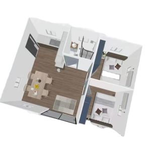 Mobile House Container With Folding Design And Light Accessories