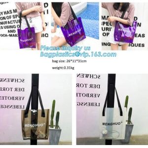 Biodegradable Recyclable PVC Clear Shopping Plastic Gift Bags, PVC Toy Plastic