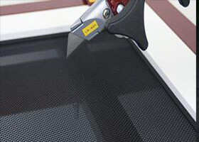 Blue Security Epoxy Coated Mesh / Pvc Coated Wire Mesh Panels