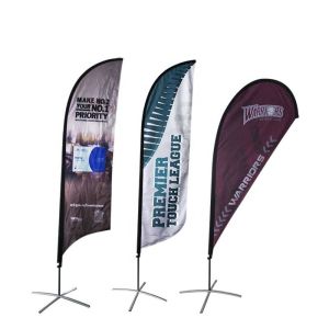 80x410cm Teardrop Custom Promotional Flags Dye Sublimation Printed