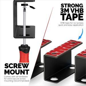 Convenient Under Desk Laptop Keyboard Mount with Single-side Bracket and Powder