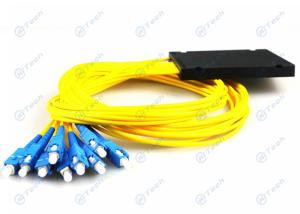 FTTH / FTTB / FTTX ABS Box PLC Splitter , High Return Loss 1x8 PLC Optical Splitter
