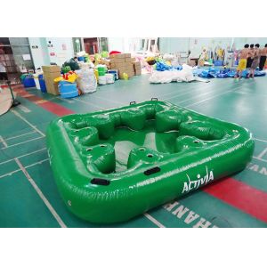 Water Proof Fiesta Inflatable Floating Island , Family Inflatable Boat
