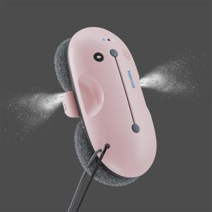 650mAh Battery Capacity High Speed Wet Dry Window Cleaner Robot with Dual Water