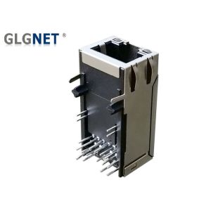 Customized 10G RJ45 Connector 33.02mm Length With EMI Spring Protection