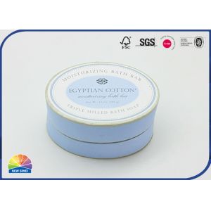 Printed Oval Soap Oblong Paper Package Tube Matte Lamination Customized Size