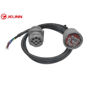 CAT 9 Pin Male Female to Open End Pigtail Splitter Y Cable for Caterpillar